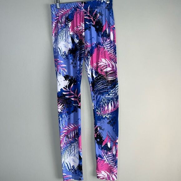 Love vibrant tropical print leggings size Large - Picture 2 of 6